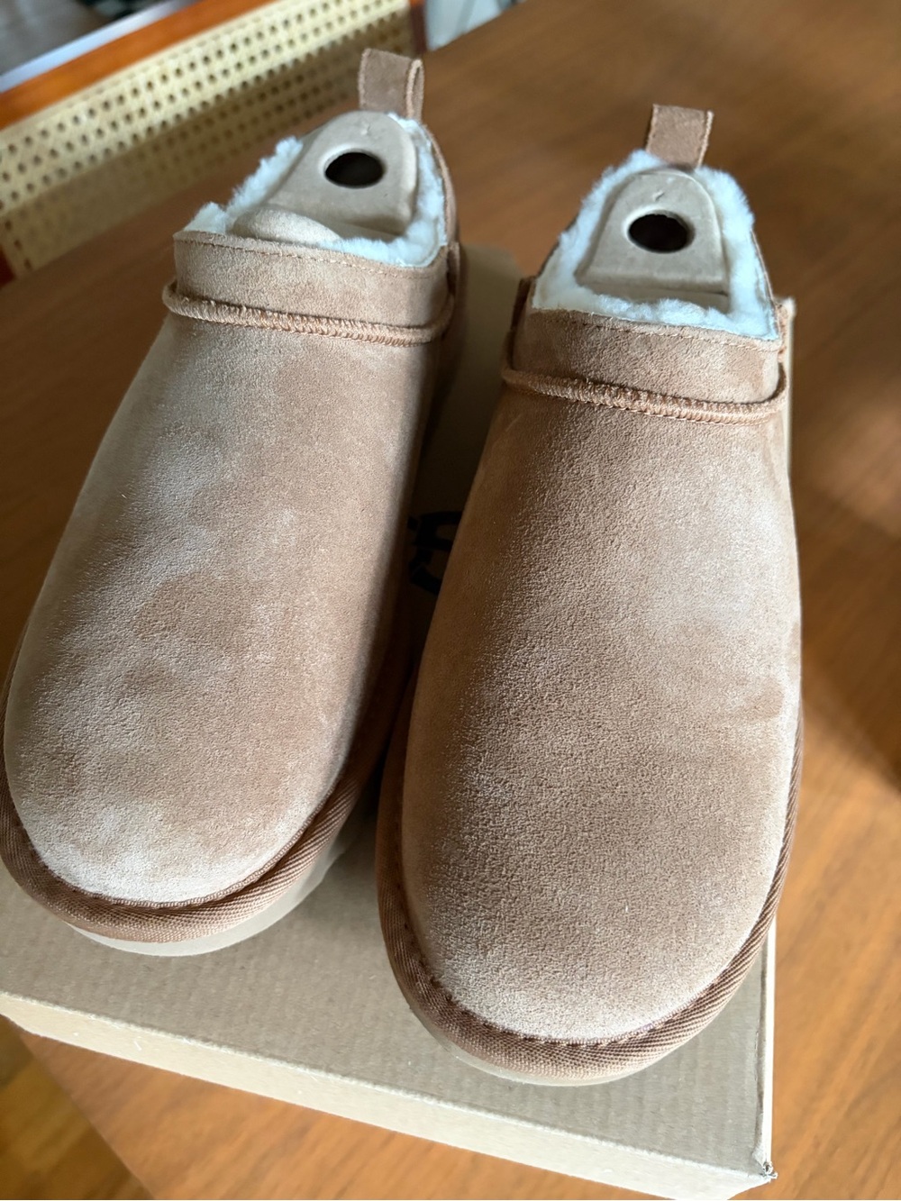 UGG Chestnut Suede Slip-On Slippers